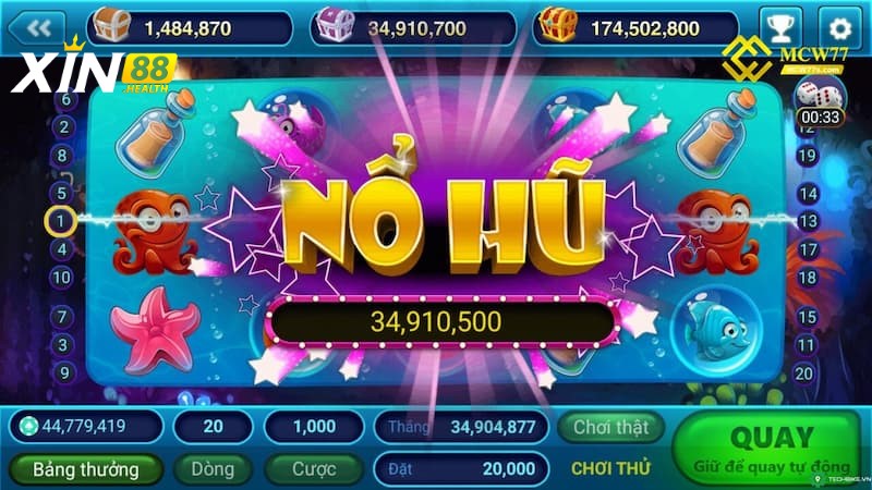 Luật chơi nổ hũ Xin88